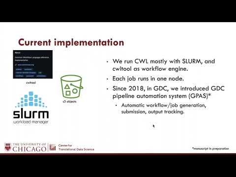 Using CWL at scale in the Genomic Data Commons