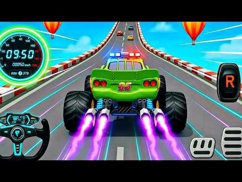 Mega Ramp Monster Car Racing 3D - Extreme Car Stunts -Android Gamepla #MegaRamp #3DGames #CarRacing