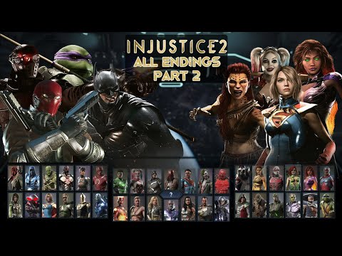 DC Injustice 2 All Endings part 2 feat Batman, Harley quin, Supergirl, Redhood, Deadshot, Starfire