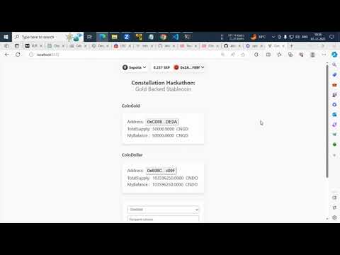 Constellation-A Chainlink Hackathon : Gold-Backed Stablecoin Project