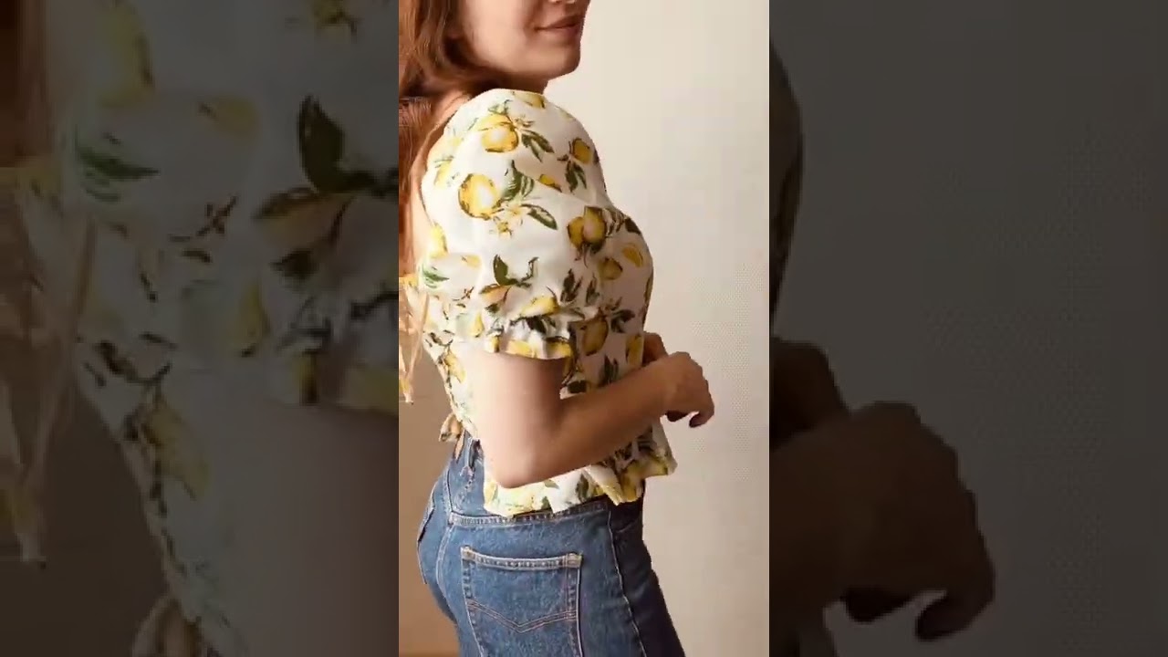 Jak uszyć bluzkę z bufiastymi rękawami Tutorial Sparrow Refashion l szyciowy Tutorial i wykroj