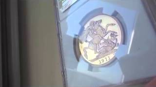 グレートブリテンジョージ5世2ポンド金貨GeorgeVgoldProof2Pounds1911PR64CameoNGC