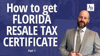 📝💼How to get FLORIDA RESALE TAX CERTIFICATE/ PART 1