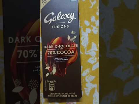 Galaxy Fusion Dark Chocolate if you are a health freak/HV sweet tooth try this #youtube #yt #shorts
