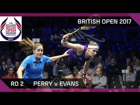 Squash: Perry v Evans - British Open 2017 Rd 2 Highlights