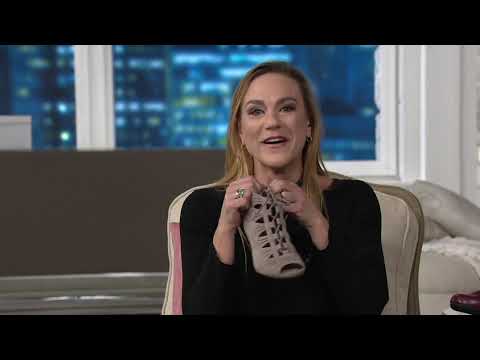 Earth Suede Lace-up Peep Toe Sandals - Aurora on QVC