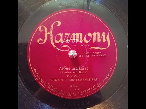 THE SOUTHERN SERENADERS (FLETCHER HENDERSON) – ALONE AT LAST – Harmony 5-H