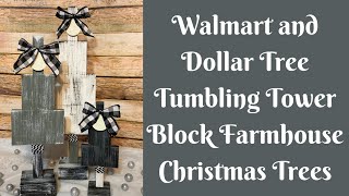 Walmart & Dollar Tree Tumbling Tower Block Far