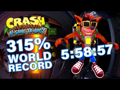 (WR) Crash Bandicoot NST - 315% Speedrun (5:58:57)