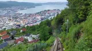 preview picture of video 'Beautiful view over the Bergen, Norway (Floi Banen'