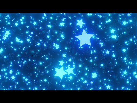 Night Bed Time Glowing Blue Star Shapes Slowly Falling Down In Space 4K VJ Loop Motion Background