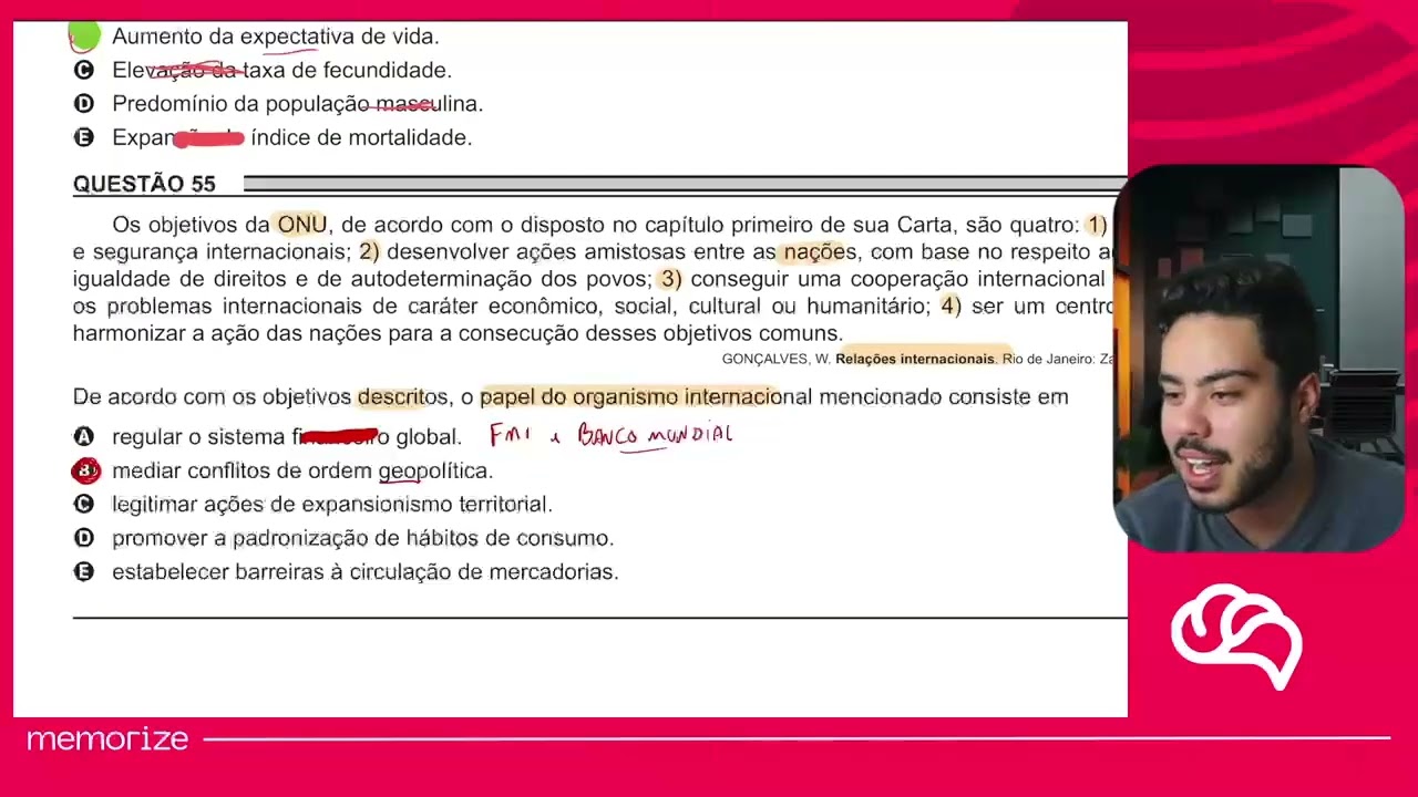 Resolução em Vídeo — Questão 55 ENEM 2018 PPL