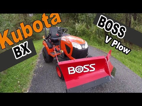 Kubota BX snow plow - Boss UTV V plow XT