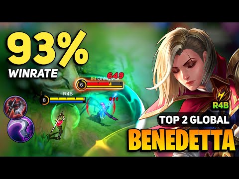 93% WINRATE! Benedetta EXP Lane Gameplay [ Benedetta Best Build Top Global ] R4B - Mobile Legends