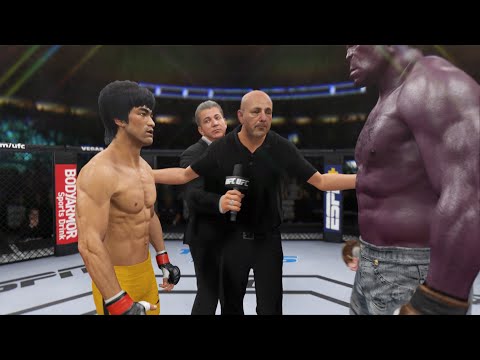 Purple Hulk vs. Bruce Lee - EA Sports UFC 4 - Epic Full Fight 🔥🐲