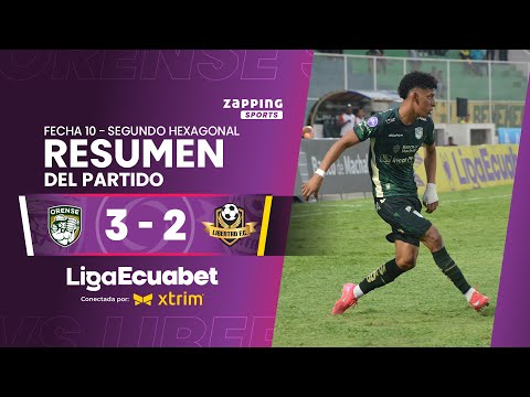 Orense SC 3-2 Libertad FC / Fecha 10 - Primer Hexagonal  / Liga Ecuabet conectada por Xtrim