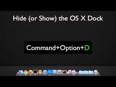 Hide (And Show) The OS X Dock With A Keyboard Shortcut