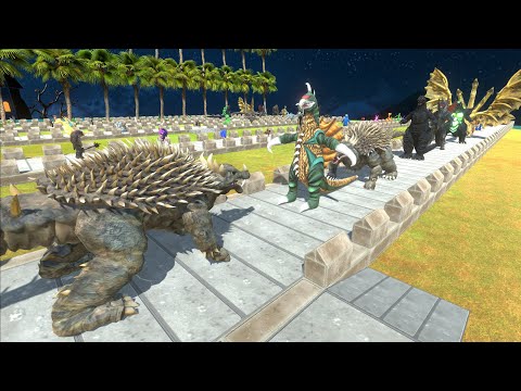 ANGUIRUS DESERT ISLAND DEATH RUN - Animal Revolt Battle Simulator