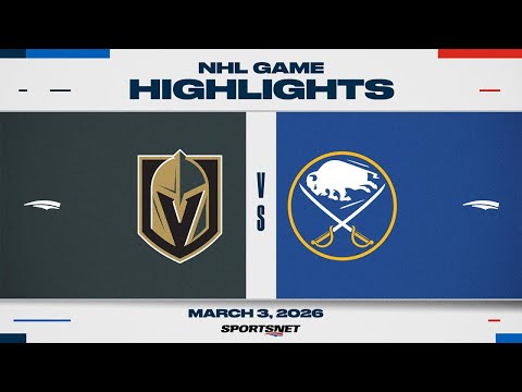 NHL Highlights | Golden Knights vs. Sabres - March 3, 2026