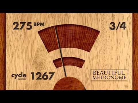 275 BPM 3 4 Wood Metronome HD