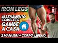 IRON LEG DAY - Allenamento COMPLETO GAMBE a casa - 2 MANUBRI + CORPO LIBERO