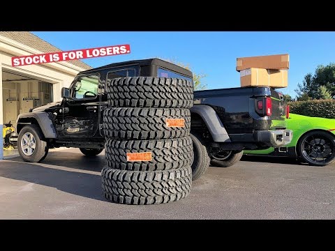 PUTTING A LIFT KIT AND MASSIVE TIRES ON MY BRAND NEW JEEP GLADIATOR! *Stock Jeeps Suck!*