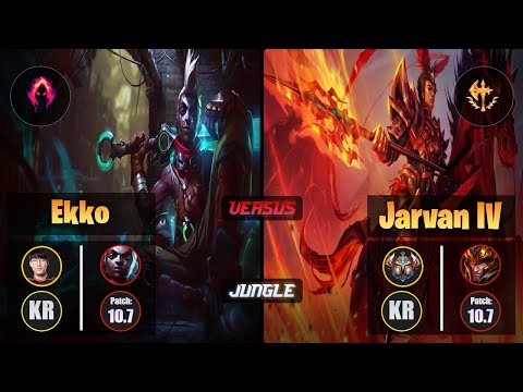 Tarzan EKKO (Jungle) [Dark Harvest] VS JARVAN IV - Challenger KR Patch 10.7