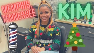 💈 BEAUTIFUL Memphis Lady Barber makes me SUPER HANDSOME with fresh haircut & beard trim ASMR