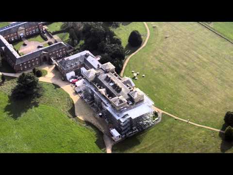 The scaffold around Croome Court