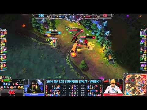 Epic save by DIG Shiptur and turn around - Dignitas vs Cloud 9 - 2014 NA LCS Summer Split