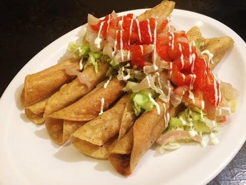 Receta de Flautas, comida mexicana, facil y deliciosa