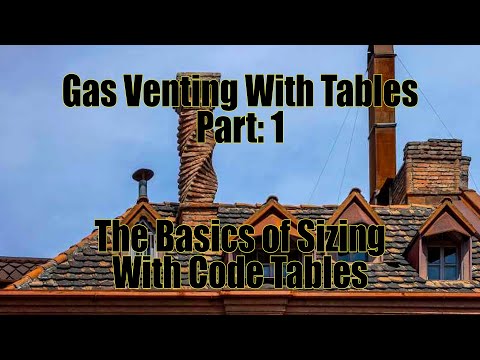 Gas Venting with Tables Part: 1 - Basic Vent Sizing