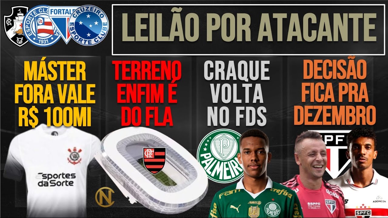 TIMÃO: 100MI DE MULTA! FLA TOMA POSSE! SP: QUEM FICA? ESTEVÃO VOLTA! ZÊRO, BRENO LOPES, VASCO E+