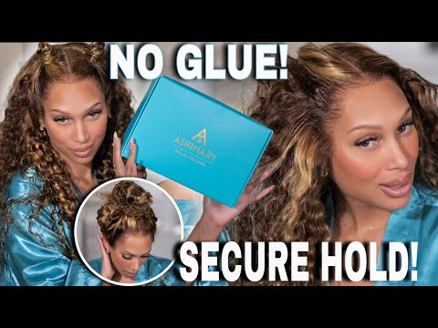 ASHIMARY WOW! 🩵 Big Bouncy Highlight Water Wave 🩵 DRAWSTRING DEEP PART Lace Wig