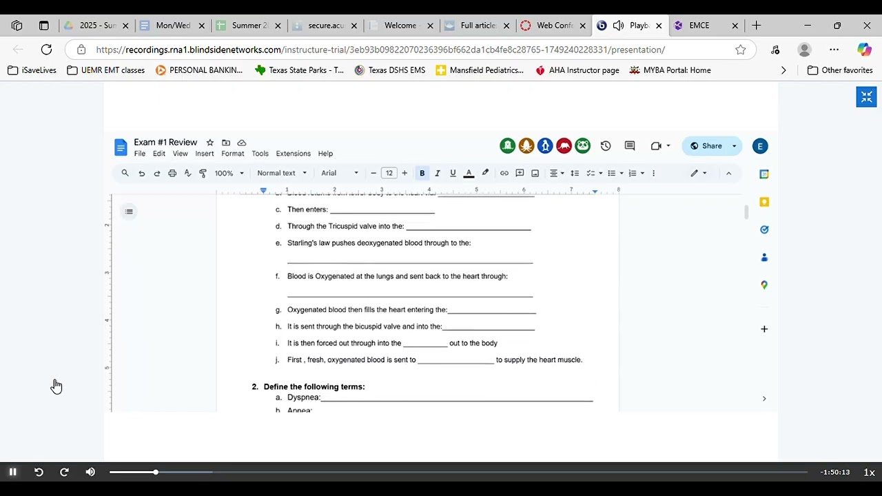 Module1 exam review - UEMR EMT course