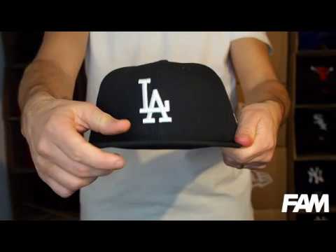 Black La Fitted Hat With Patch