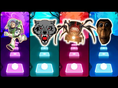 BUZZ LIGHT YEAR ❌ EVIL WOLF D*ATH ❌ CHOOCHOO CHARLES ❌ OBUNGA - Tiles Hop EDM Rush 🎶 🎶