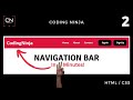 How to Create A Navigation Bar using HTML and CSS | Coding Ninja