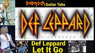 Let It Go - Def Leppard - Guitar + Bass TABS Lesson