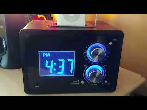 Thrift store finds, Sony CFS-201 boombox - TDE iPod dock/clock radio