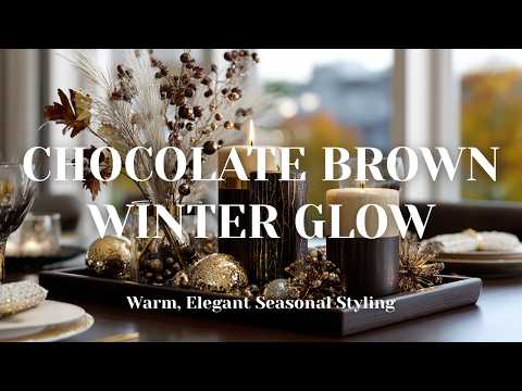 ✨ Chocolate Brown Winter Glow Decor | Warm, Elegant Seasonal Styling