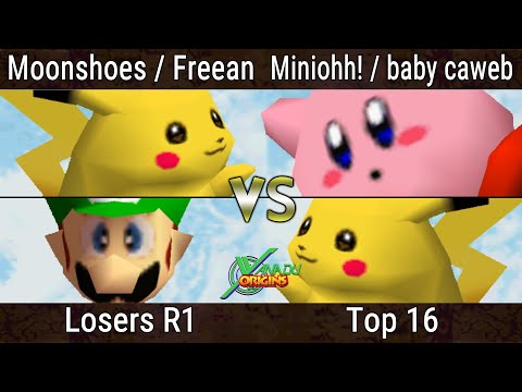 Xanadu Origins - Moonshoes & Freean Vs. Miniohh! & baby caweb - Smash Bros - SSB64