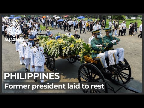 Former Philippine President Benigno Aquino buried in Manila