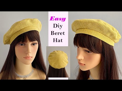 💖👒 Beautiful Beret hat cutting and sewing | DIY...