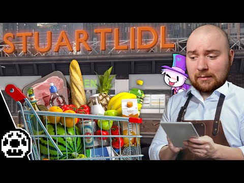 Buben leiten gemeinsam einen Supermarkt.