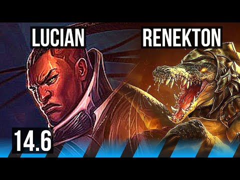 LUCIAN vs RENEKTON (MID) | 8/1/3, Godlike, Rank 14 | TR Challenger | 14.6