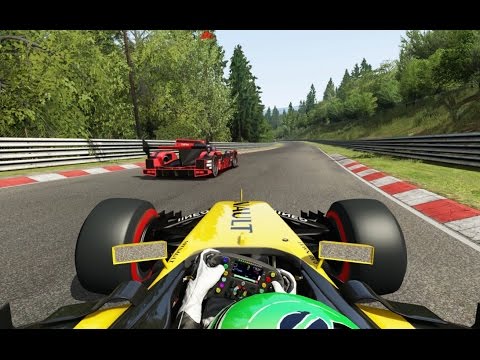 Battle Onboard F1 Renault '17 vs LMP1 Audi R18 E-tron Quattro '16 at Nurburgring-Nordschleife