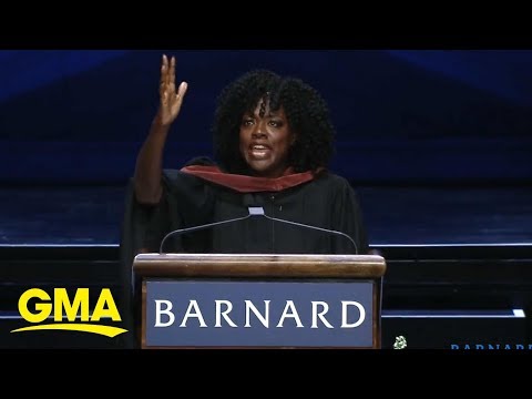 Actress Viola Davis gives inspiring commencement speech at Barnard College | GMA Digital