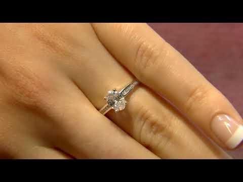 PR1054 0.85 Carat Side Stone Diamond Engagement Ring