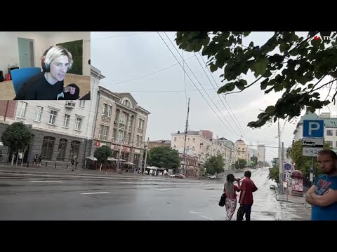 xQc reacts to gunshots in Rostov